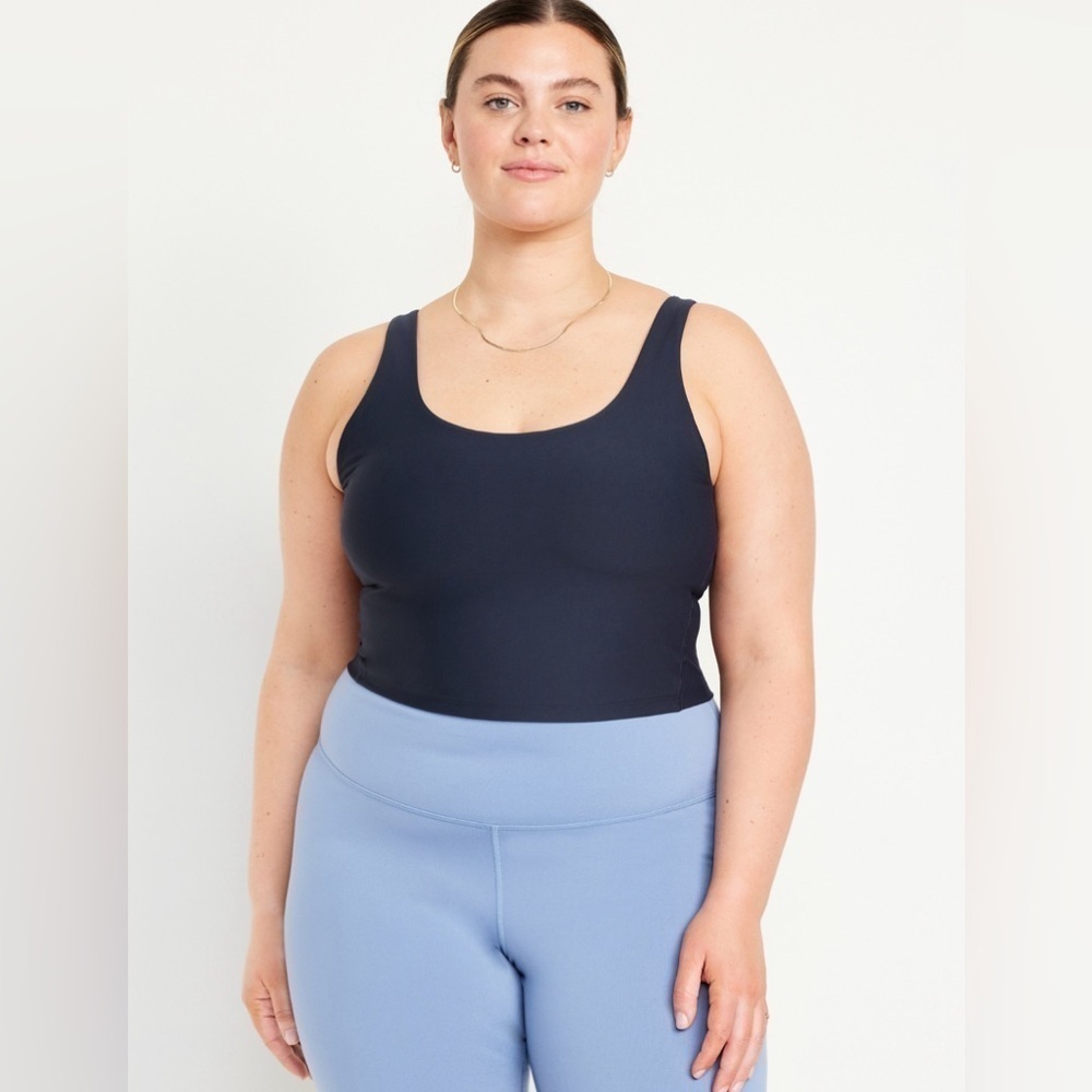 NWT! Navy Blue Light Support PowerSoft Longline Sports Bra 🚦 - Picture 7 of 10